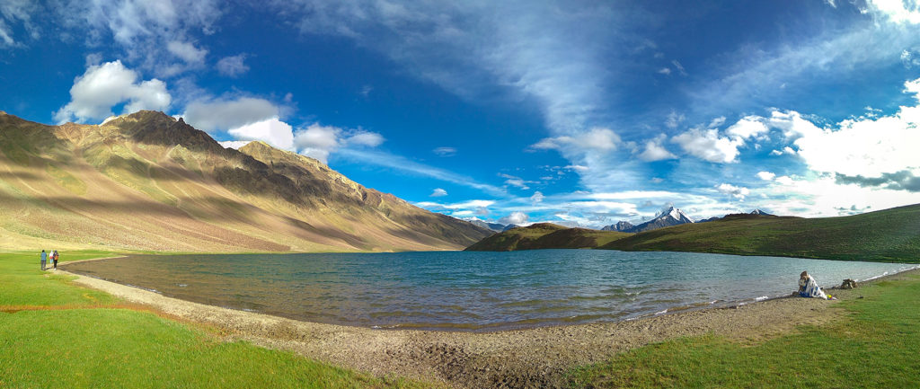 Panorama of Chandratal Lake
