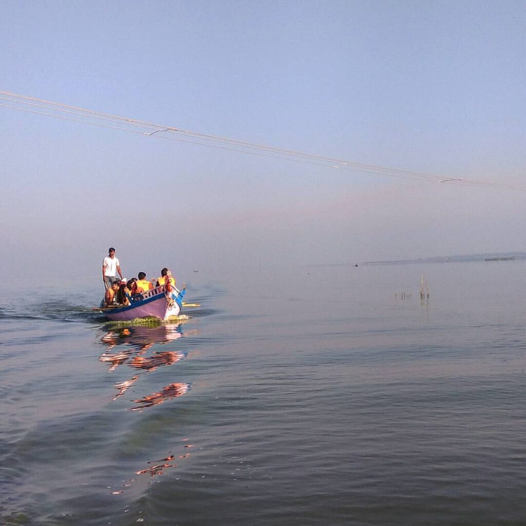 Boat ride at Bhigwan Bird Sanctuary